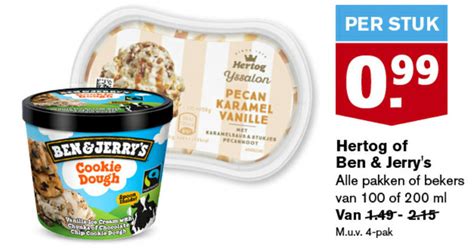 Ben And Jerrys Ijsbekers Folder Aanbieding Bij Hoogvliet Details