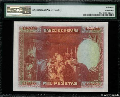 1000 Pesetas Spain 1928 P078a 4460159 Banknotes