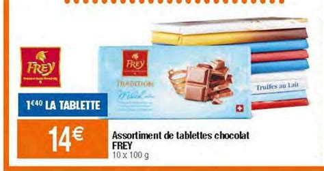 Promo Assortiment De Tablettes Chocolat Frey Chez Migros France