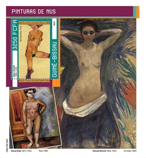 Guinea Bissau Nude Paintings Perf Souv Sheet Mint Never