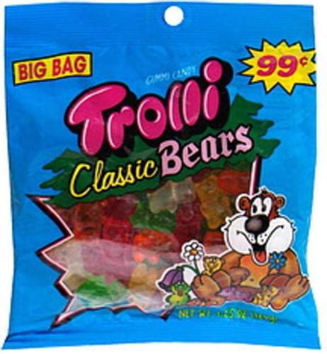 Trolli Classic Bears Big Bag Gummi Candy 425 Oz Nutrition