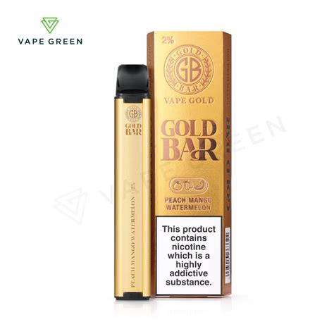 Peach Mango Watermelon Disposable Vape By Gold Bar 600 Free Uk
