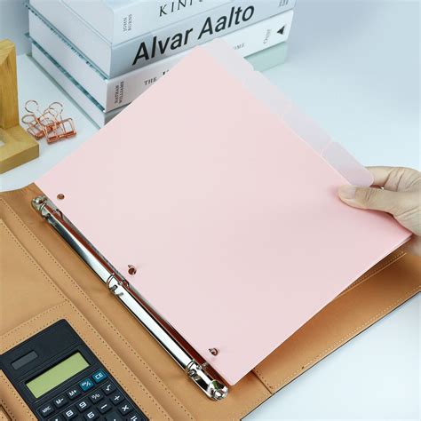 Snapklik Koqye Binder Index Dividers Pink Plastic Dividers For