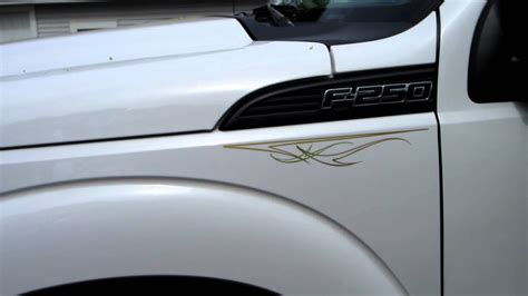 F 250 Truck Lettering And Pinstriping Youtube