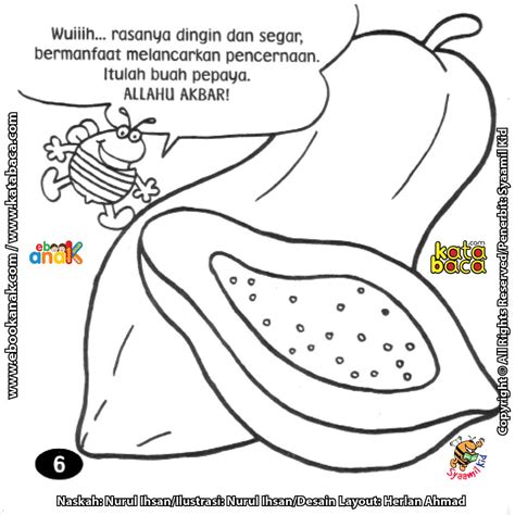 Gambar Pohon Pepaya Untuk Anak Tk Sinau