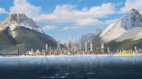 HD wallpaper: reflection, Republic City, The Legend of Korra, painting ...