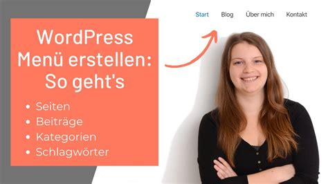 WordPress Menü erstellen mit Seiten Beiträgen Kategorien