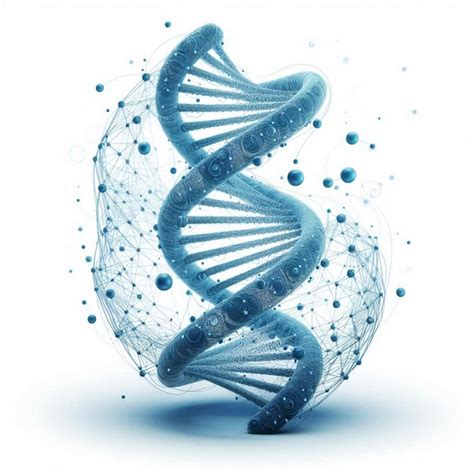 D Blue Dna Helix Sequence Element Isolated On White Background