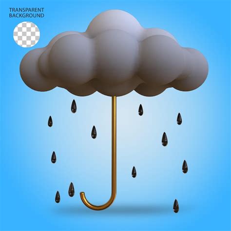 Cone De Chuva De Guarda Chuva De Nuvem Clima Isolado Ilustra O