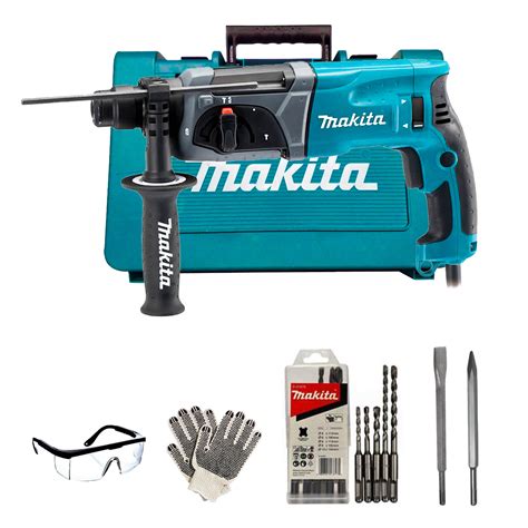 Martelete Combinado Sds Hr2470 800w Makita E Kit 5 Ferramentas Takiloc