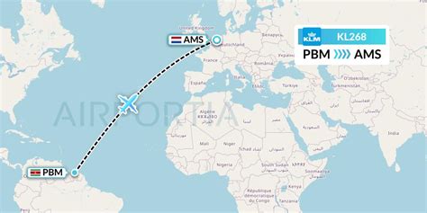 KL268 Flight Status KLM Paramaribo To Amsterdam KLM268