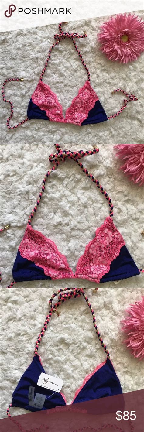 Beach Bunny Lady Lace Triangle Bikini Top Beach Bunny Bikinis Bikini Tops