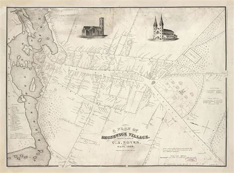 vintage map brunswick drawing adam shaw fine art america