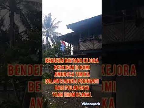 BENDERA BINTANG KEJORA BERKIBAR DI TIMIKA SAAT TOM BEANAL MENINGGAL