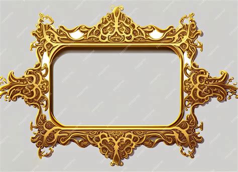 Premium Ai Image Gold Leaf Frame On A Black Background