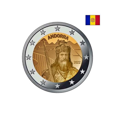 Andorra 2 Euro 2022 Charlemagnee BU Coin Card