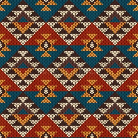 Traditional tribal aztec seamless pattern on the wool knitted te stock vector illustration of ...