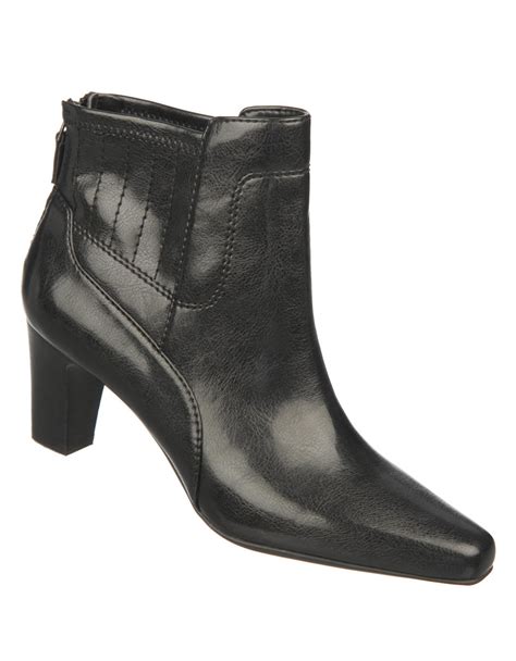 Franco Sarto Test Faux Leather Ankle Boots In Black Lyst