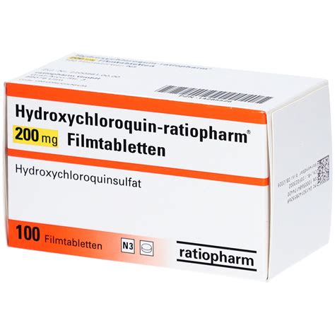 Hydroxychloroquin Ratiopharm 200 Mg 100 St Mit Dem E Rezept Kaufen