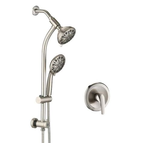 Miscool Ceria Single Handle 7 Spray Shower Faucet 1 8 GPM Fixed And