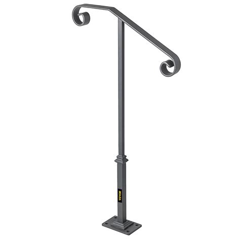 Vevor Single Post Handrail Wrought Iron Post Mount Step Grab Supports