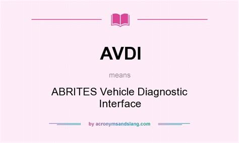 Avdi Abrites Vehicle Diagnostic Interface In Undefined By