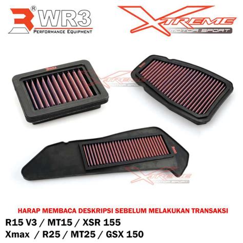 Jual Air Filter Udara Racing Wr R V Mt Xsr Xmax R Mt Gsx