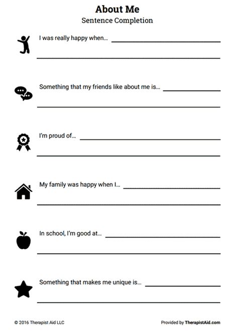 Proud To Be Me Worksheet