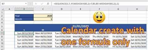 Create A Weekly Calendar With Just One Formula In Excel