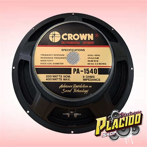 Crown PA 1540 Instrumental Speaker 400 Watts Lazada PH