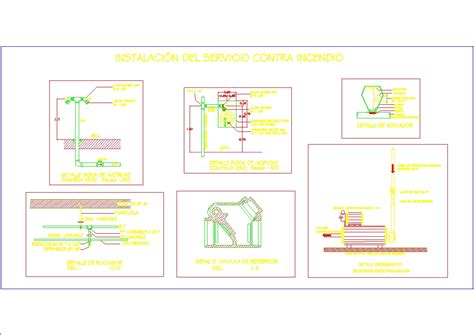 Instalación Contra Incendios En Autocad Cad 5945 Kb Bibliocad