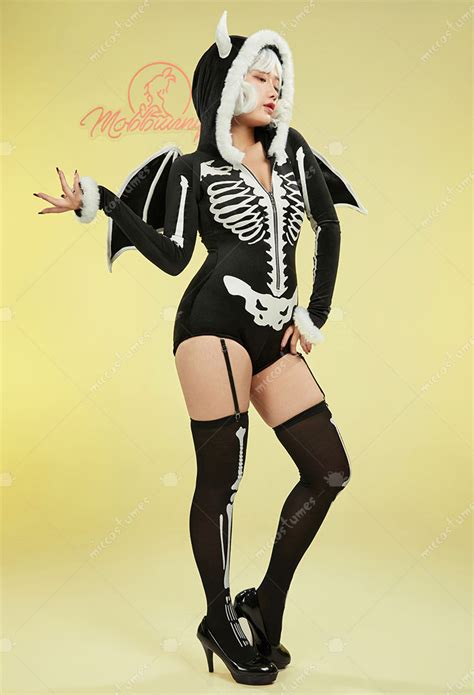 Gothic Skull Style Romper And Wings Sexy Lingerie Bodysuit Top Quality Lingerie For Sale