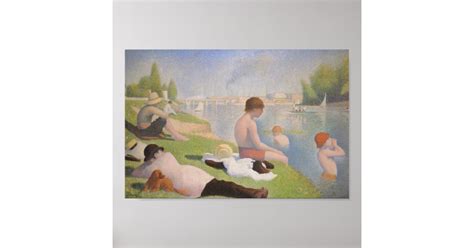 Bathers at Asnieres by Georges Seurat Poster | Zazzle