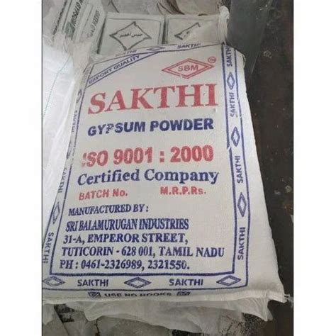 Shakti Natural White Gypsum Powder Grade Grade A Packaging Size