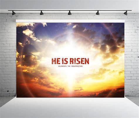 Amazon BELECO 9x6ft Fabric Easter He Is Risen Backdrop Holy