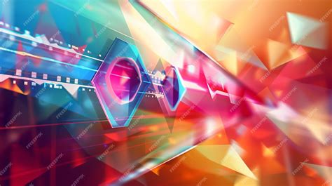 Transparent Media Player Controls Over A Vibrant Background Premium