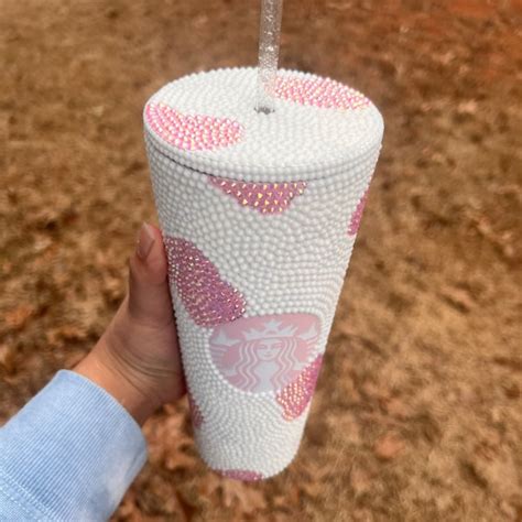 Cow Print Stanley Tumbler Rhinestone Etsy