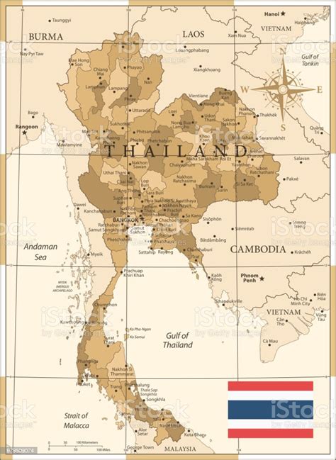 25タイ ビンテージ黄金 10 地図のベクターアート素材や画像を多数ご用意 地図 タイ王国 ラムパーン市 Istock