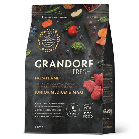 Сухой корм для щенков с 6 мес. средних и крупных пород Grandorf Fresh ...