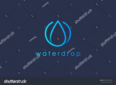 Water Logo Blue Water Drop Linked Stock Vector (Royalty Free) 1878378832 | Shutterstock