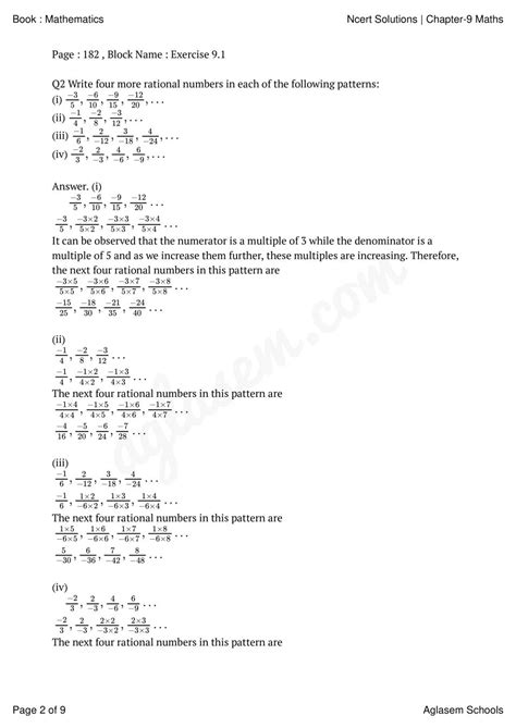 Ncert Solutions For Class 7 Maths Chapter 9 Rational Numbers