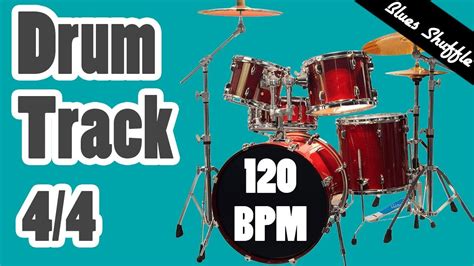 Drum Track Blues Shuffle 120 BPM 4 4 Visual Metronome YouTube