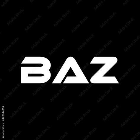 Baz Letter Logo Design With Black Background In Illustrator Vector