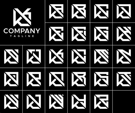 Bundle Of Abstract Square K Letter Logo Design Vector Simple Kk K Logo