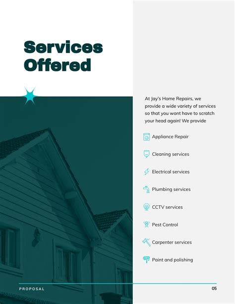 Home Repair Services Proposal Template Visme