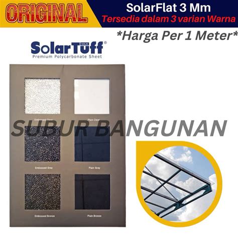 Jual Solarflat Solartuff Solid Atap Kanopi Polycarbonat Murah Mm