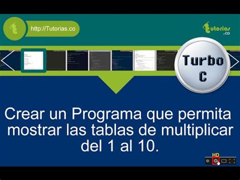 Ciclo For Turbo C Tablas De Multiplicar Del Al Youtube