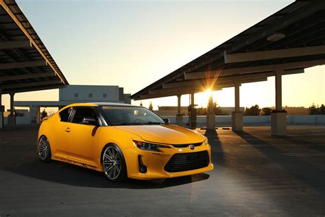 Stanced Blazing Yellow Scion Tc By Concept One Gallery