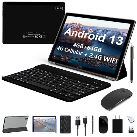 Tablet with Keyboard, Android 13 2 in 1 Tablets, 10.1 inch Tablet Octa ...