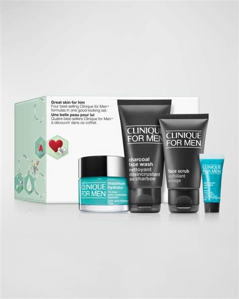 Clinique Great Skin For Him Mens Skincare Set Neiman Marcus